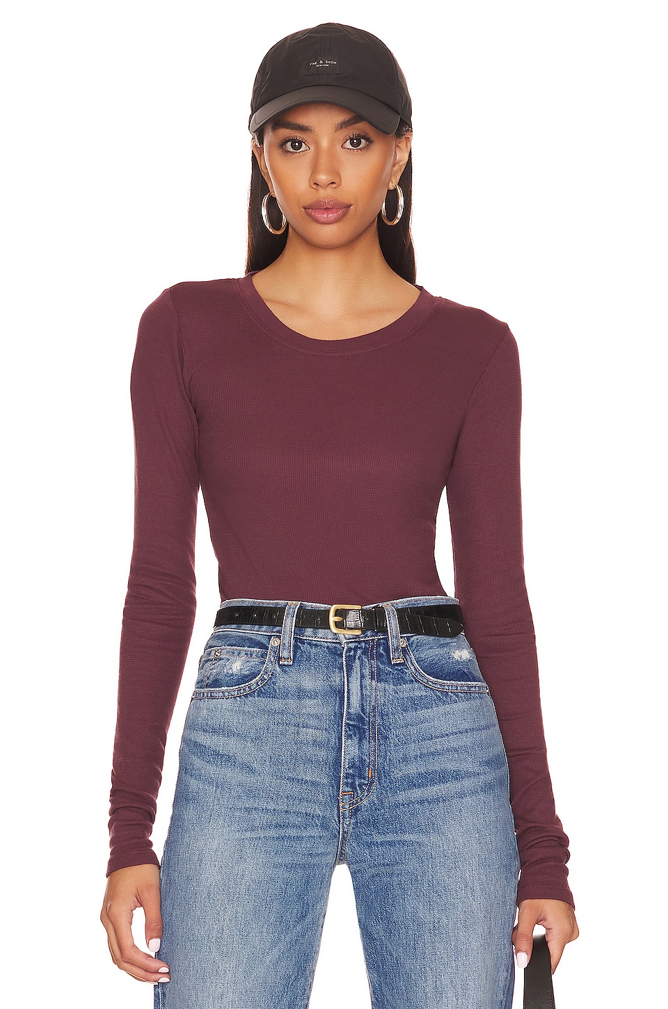 トップス BADBLOOD Rusty Denim V-Neck Long Sleeve A87810010-front-pdp?$onmodelfront$