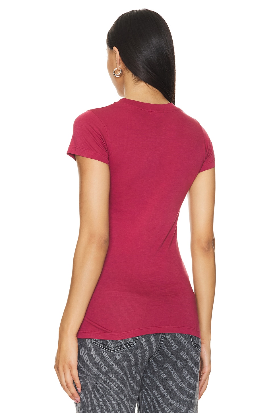 LA Made Crew Neck Tee in Maroon thumbnail