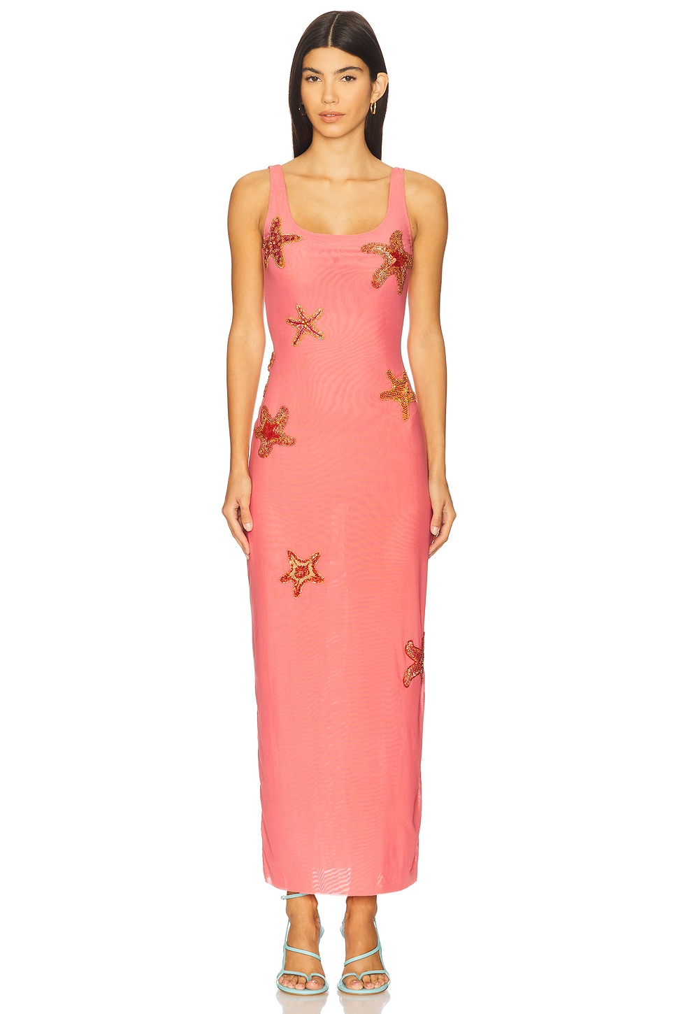 Leslie Amon Starfish Maxi Tank Dress in Blush & Orange | REVOLVE Leslie Amon Starfish Maxi Tank Dress in Blush & Orange | REVOLVE