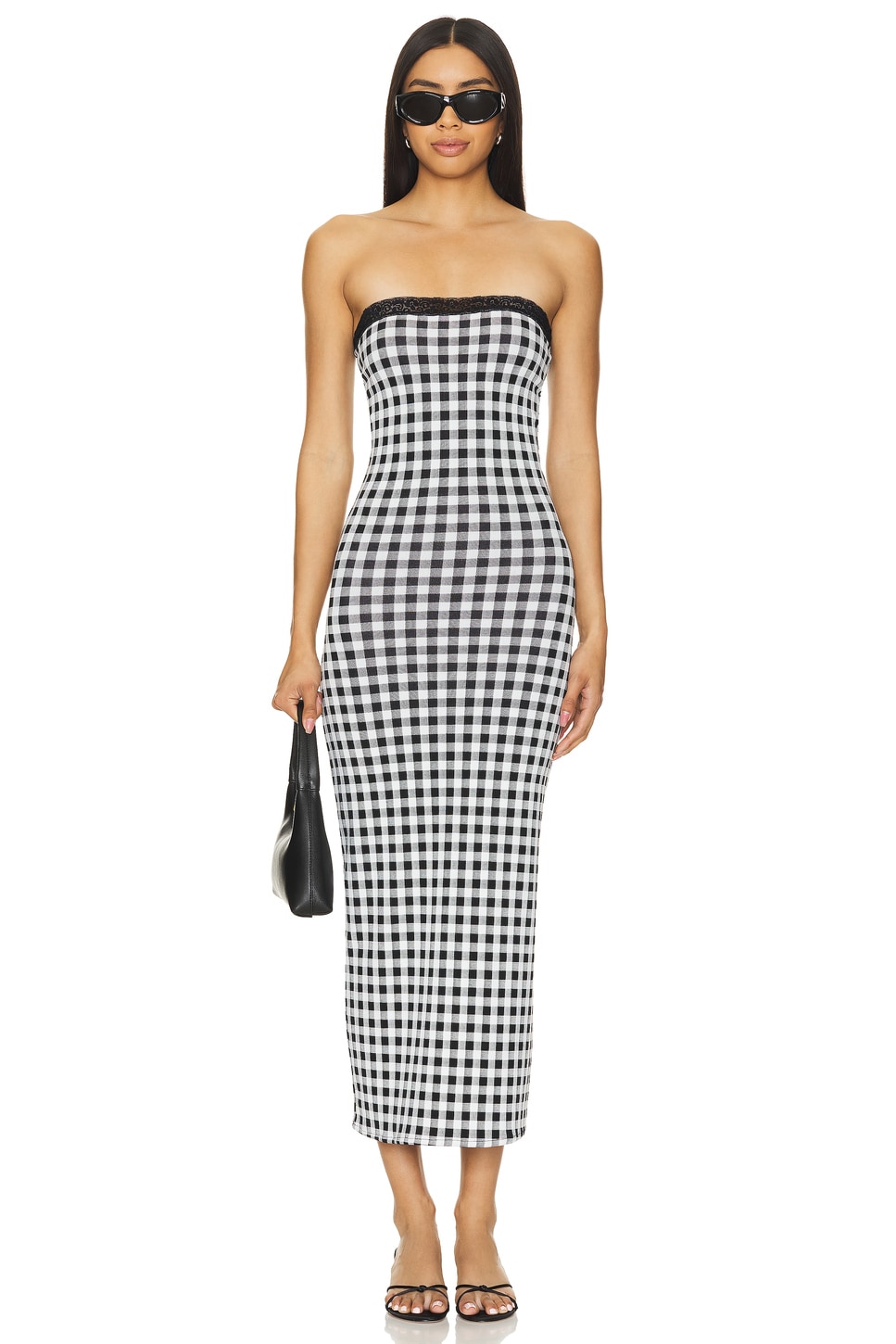 SIM & SAM Gingham Maxi on sale Dress