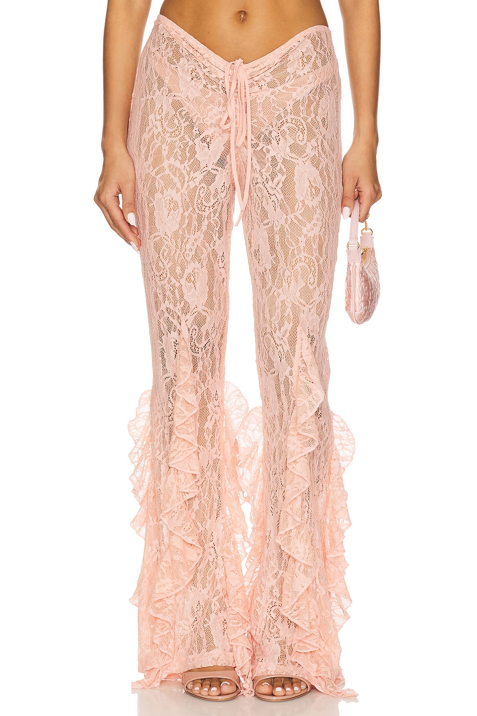 Leslie Amon x REVOLVE Ruffle Pant in Dusty Pink | REVOLVE