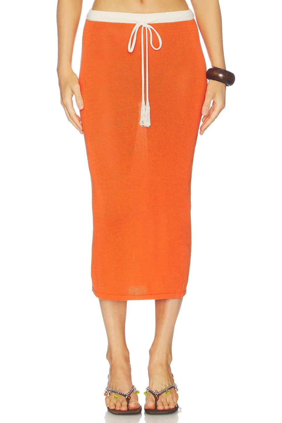 leslie amon orange maxi dress Buy Leslie Amon Orange Starfish Embellished Tank Maxi Dress For Women  Online
