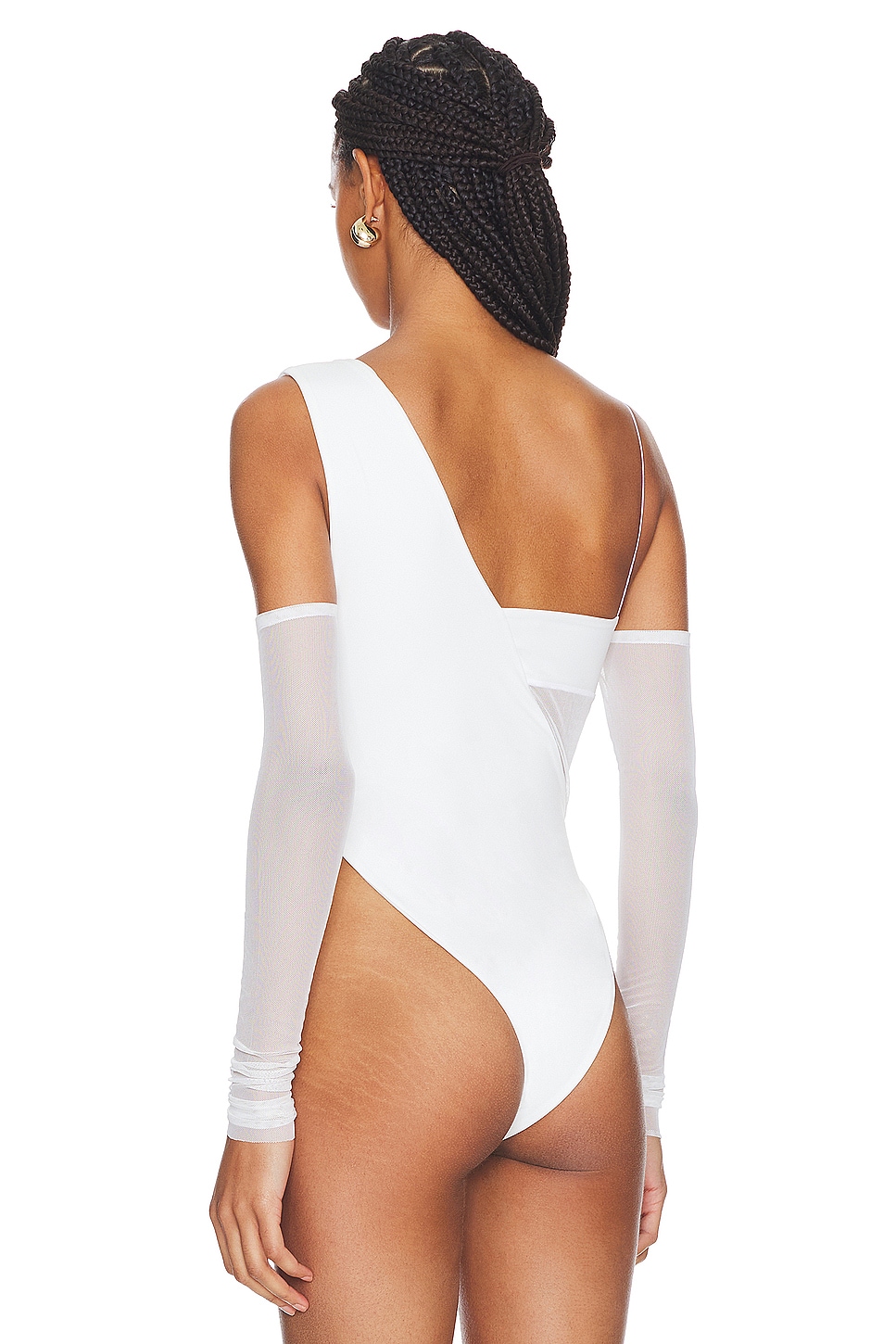 Lama Jouni Off Shoulder Mesh Bodysuit