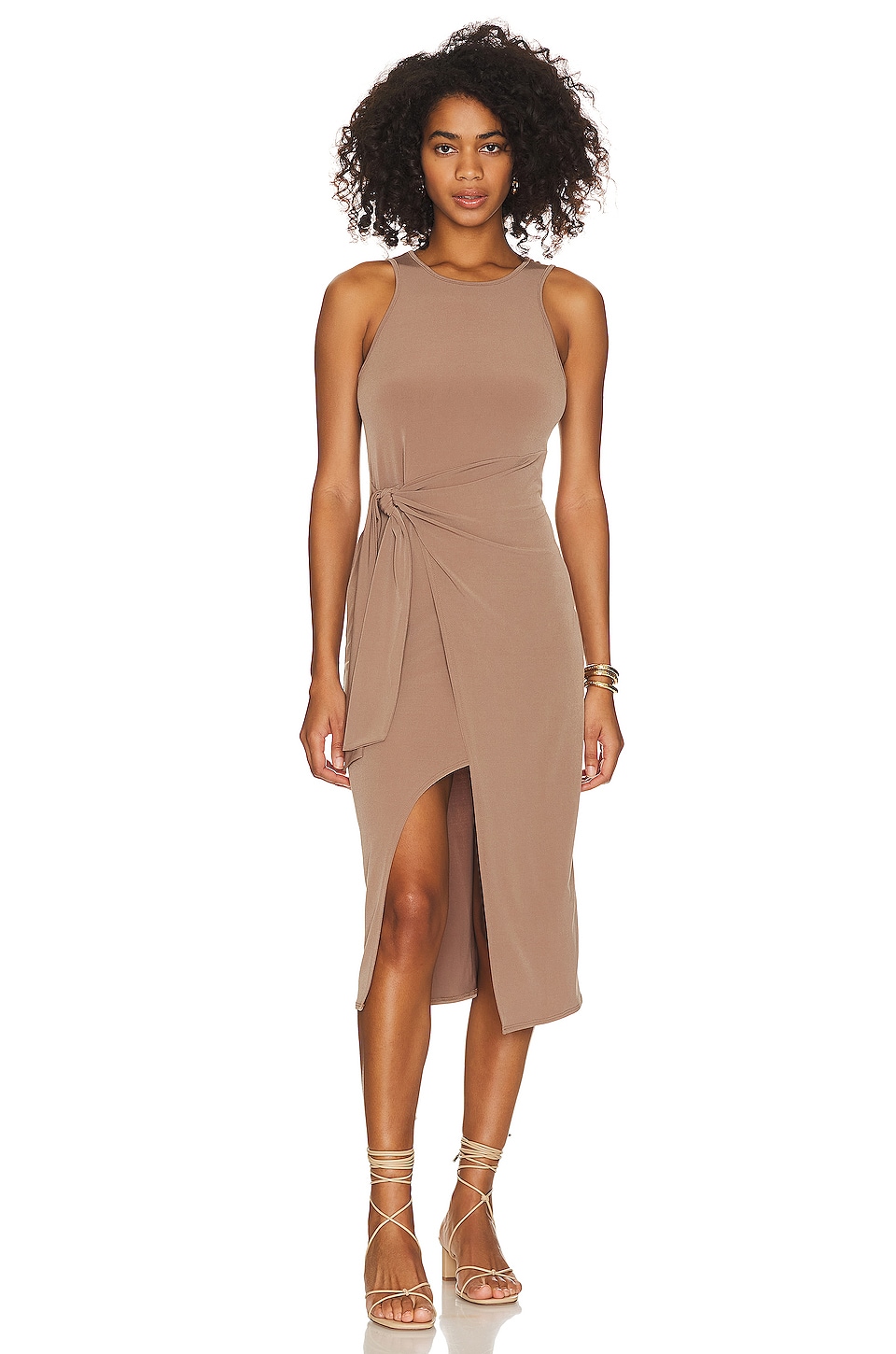 Side tie shop halter dress