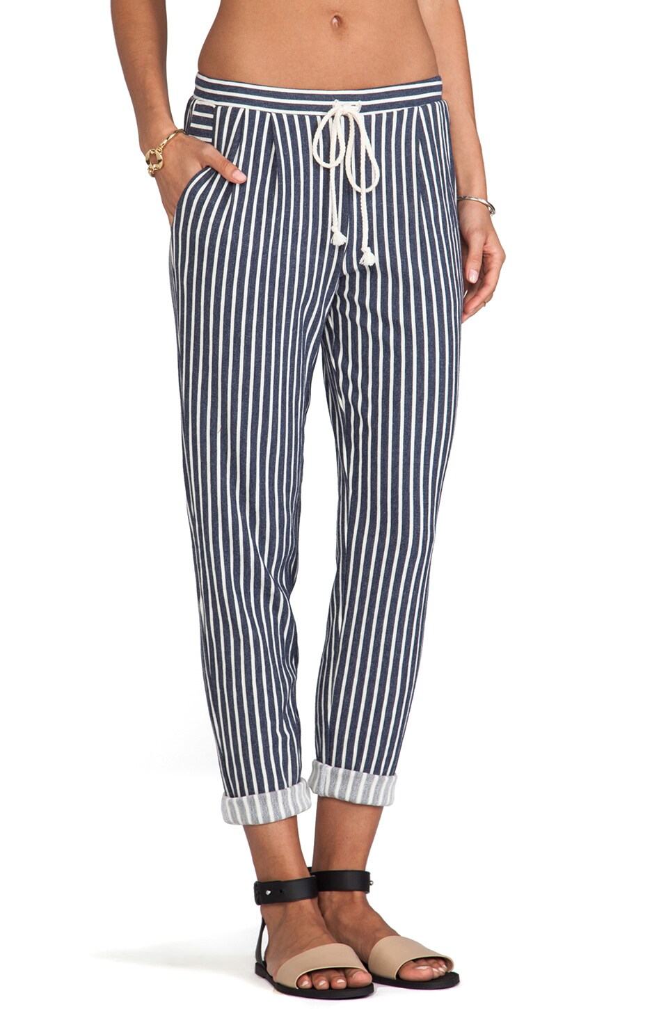 Lanston Boyfriend Pant in Stripe