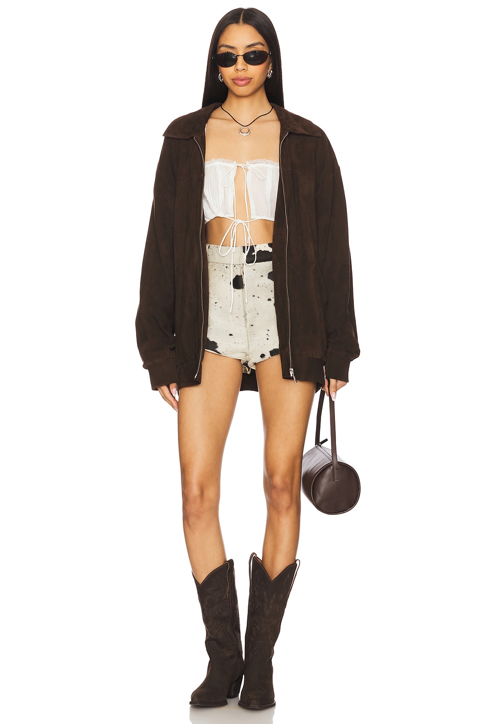 LAMARQUE x REVOLVE Tawnia Calf Hair Shorts thumbnail