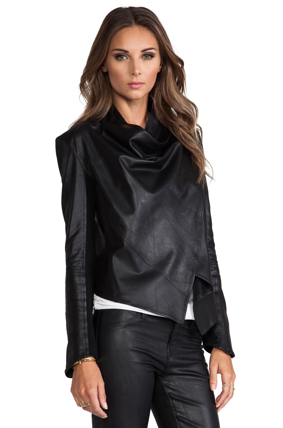 Lamarque Blouson En Cuir Madison Noir Revolve