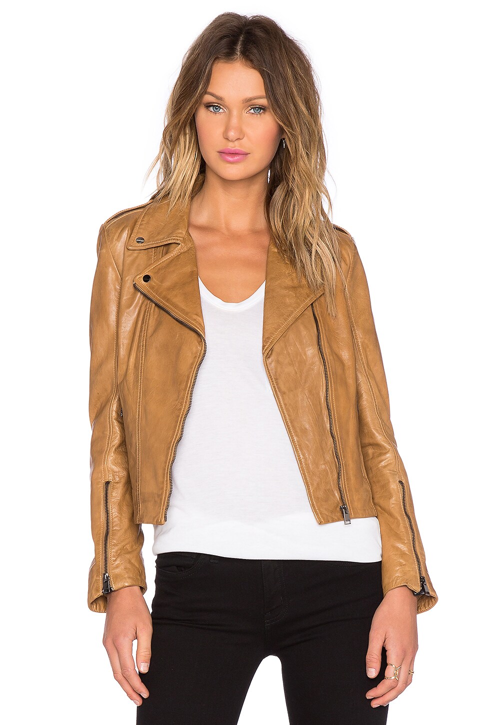 Lamarque Joanna Leather Jacket In Biscuit Revolve Lamarque Joanna Leather Jacket In Biscuit