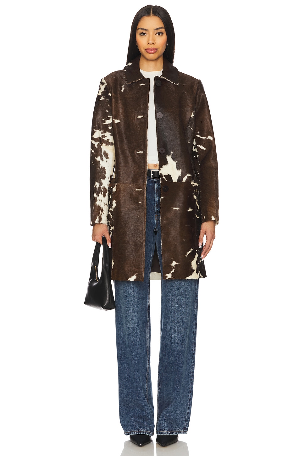 x REVOLVE Kendrick Calf Hair Long Coat