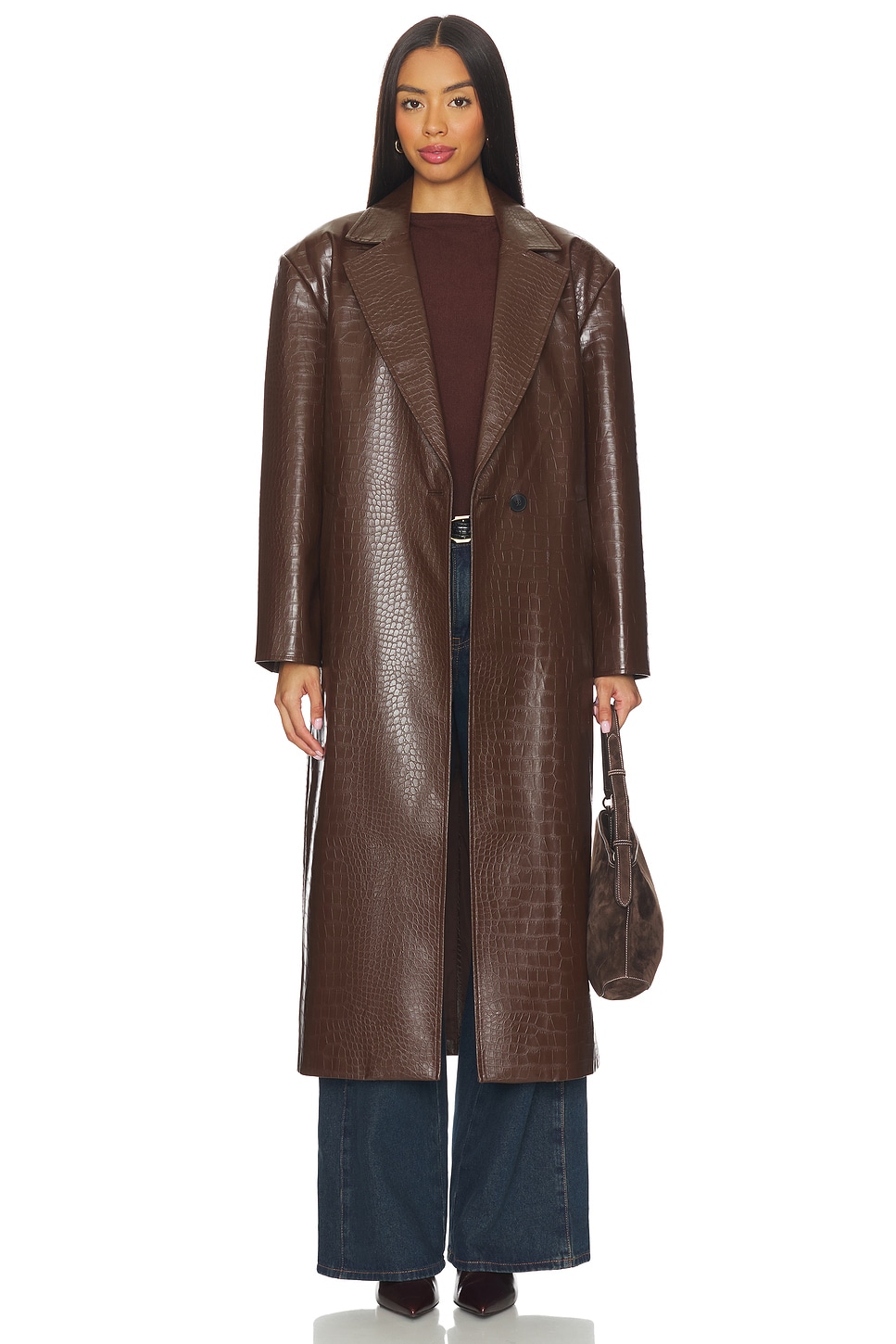 LAMARQUE Ebba Coat in Brown | REVOLVE