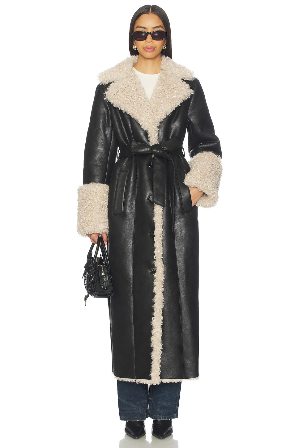 Polly Faux Fur Trench Coat