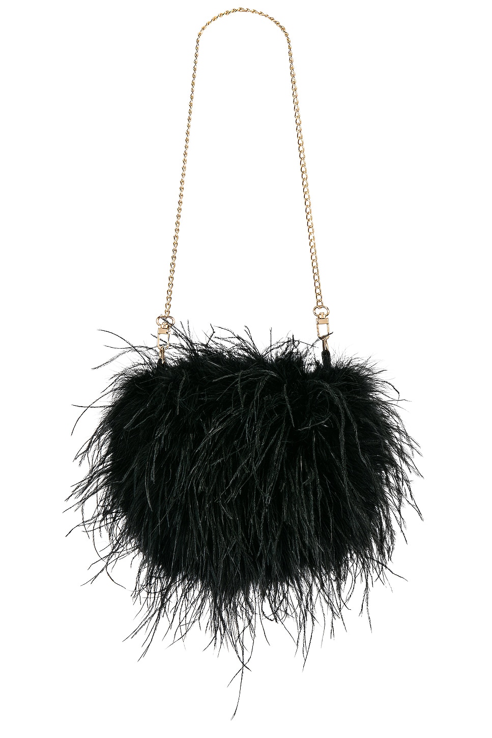 Loeffler Randall Zahara Handbag in Black Feathers