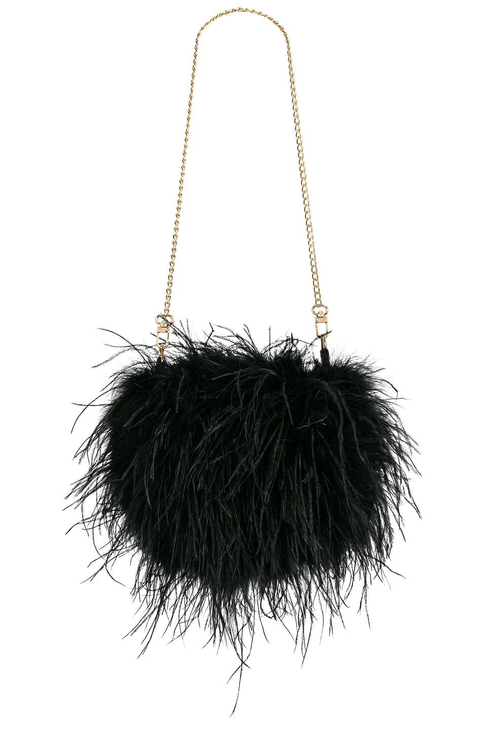 Loeffler Randall Zahara Handbag in Black Feathers