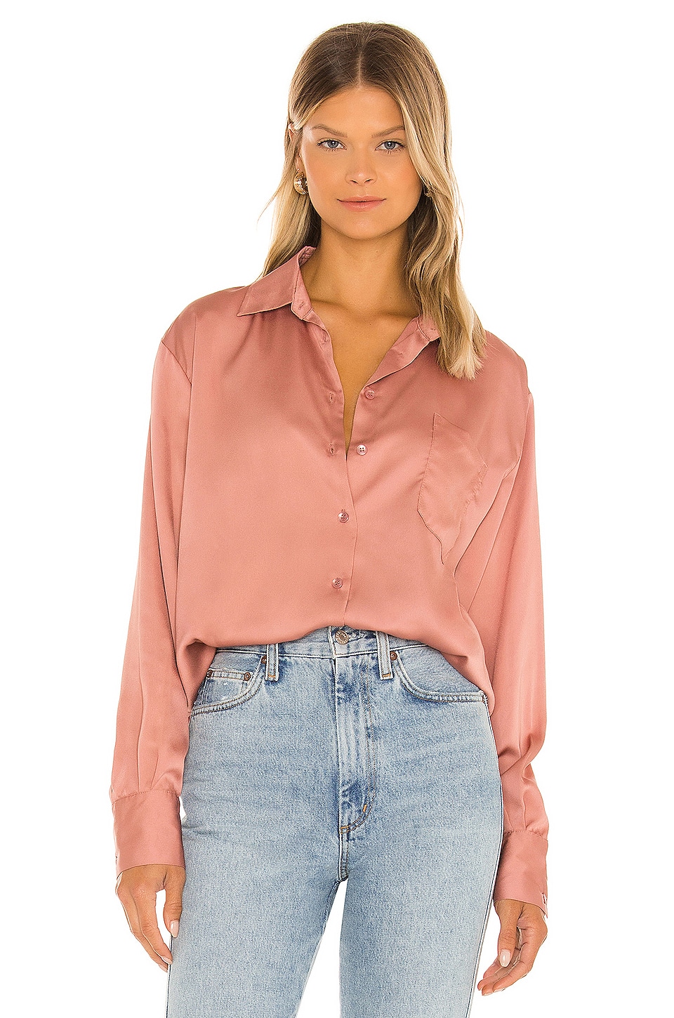 LBLC The Label Smith Blouse in Blush | REVOLVE