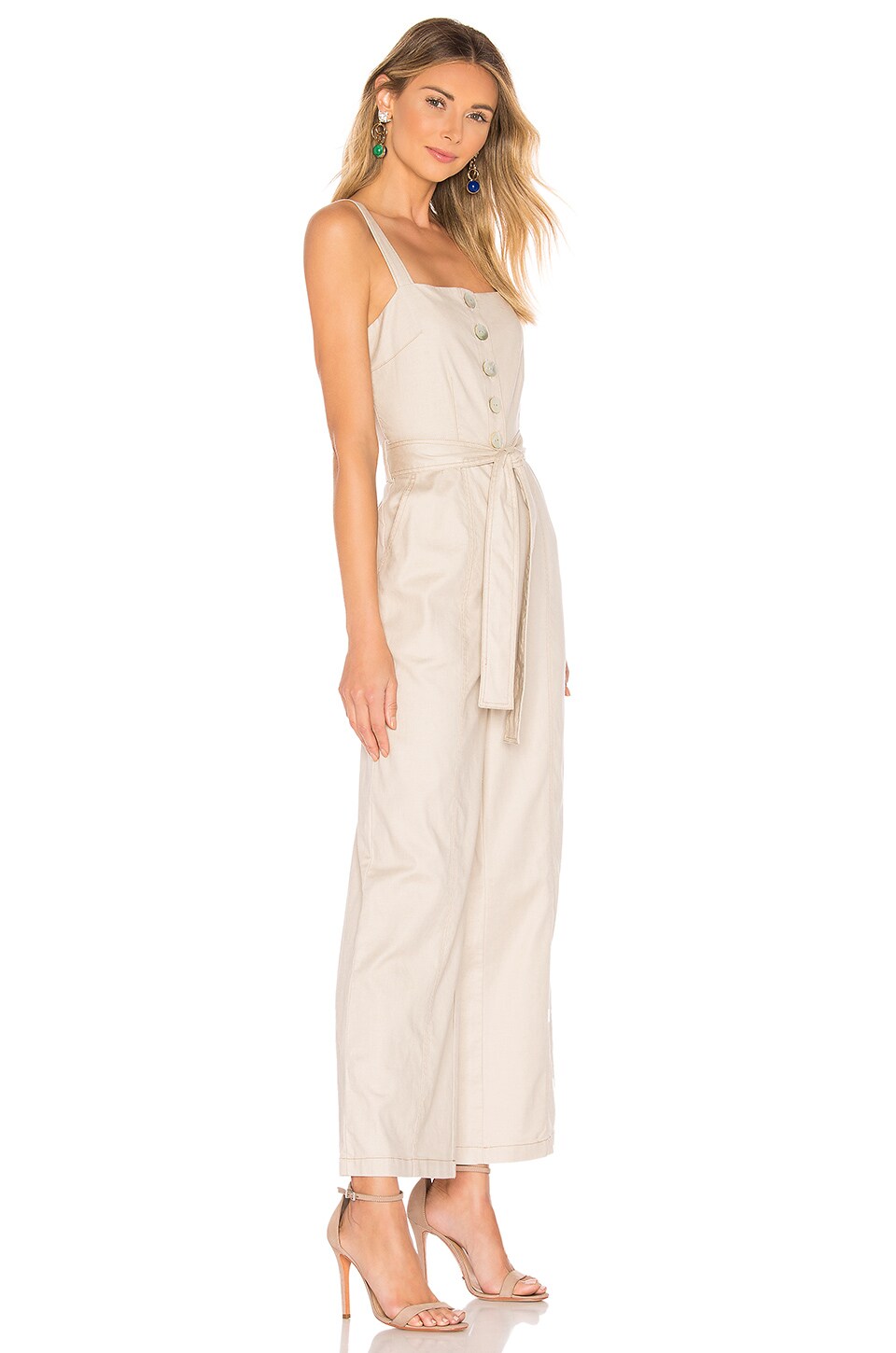 L'Academie The Evelyn Jumpsuit in Oatmeal