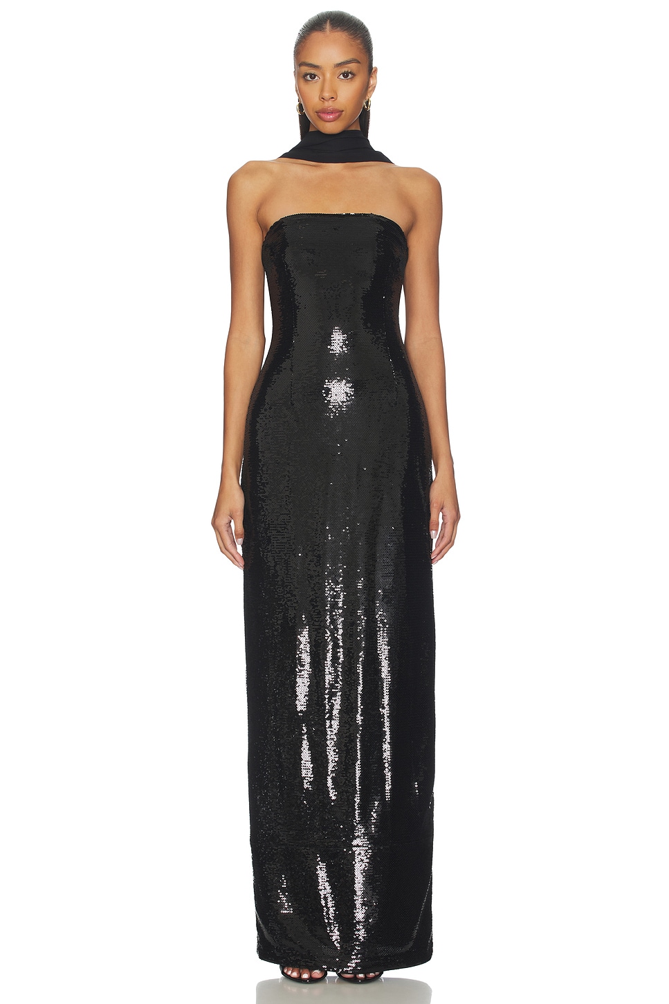 L'Academie Veleda Sequin Gown in Black | REVOLVE