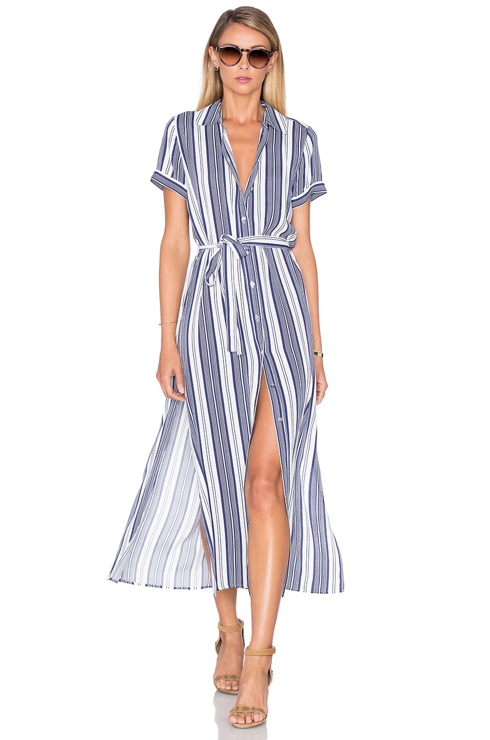 L'Academie The Maxi Shirt Dress in Sailor Stripe | REVOLVE