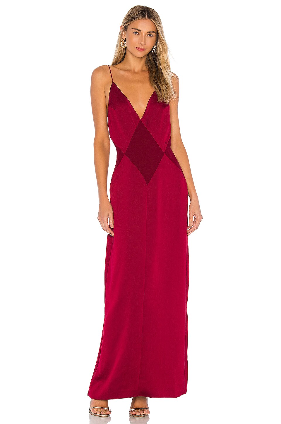 L'Academie The Joelle Maxi Dress in Rumba Red