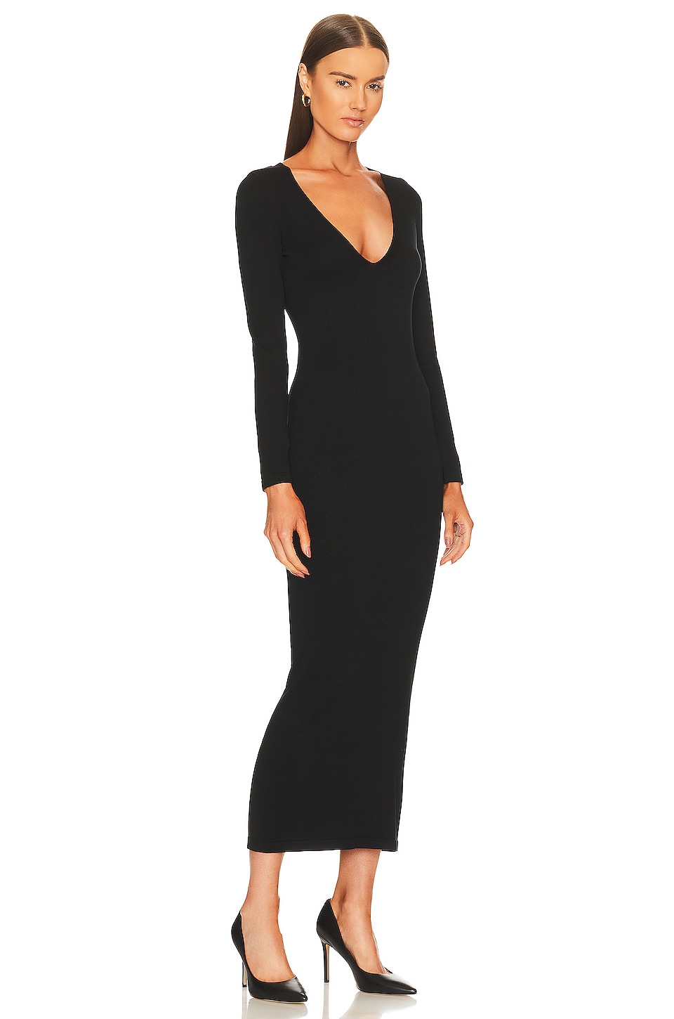 deena maxi dress Deena Cami Low Neckline Bodycon Maxi Dress