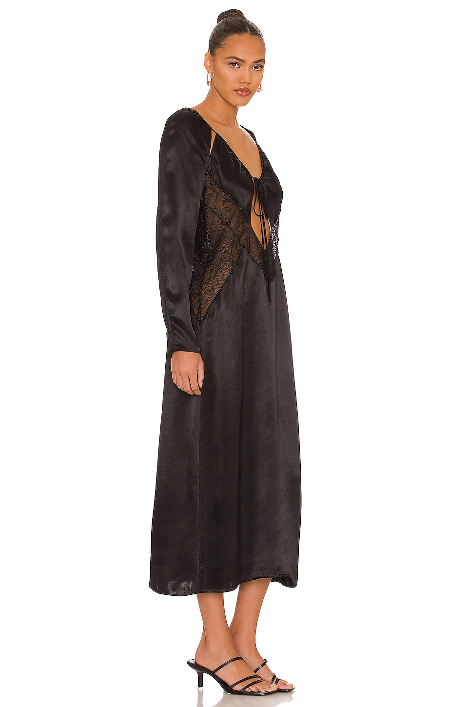 L'Academie Jael Midi Dress in Black