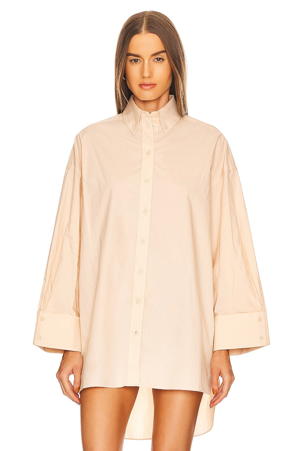 L'Academie Ladan Mini Dress in Nude