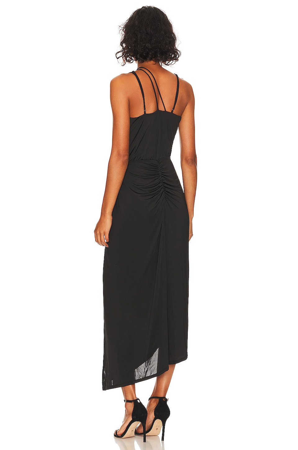 L'Academie Pom Midi Dress in Black | REVOLVE