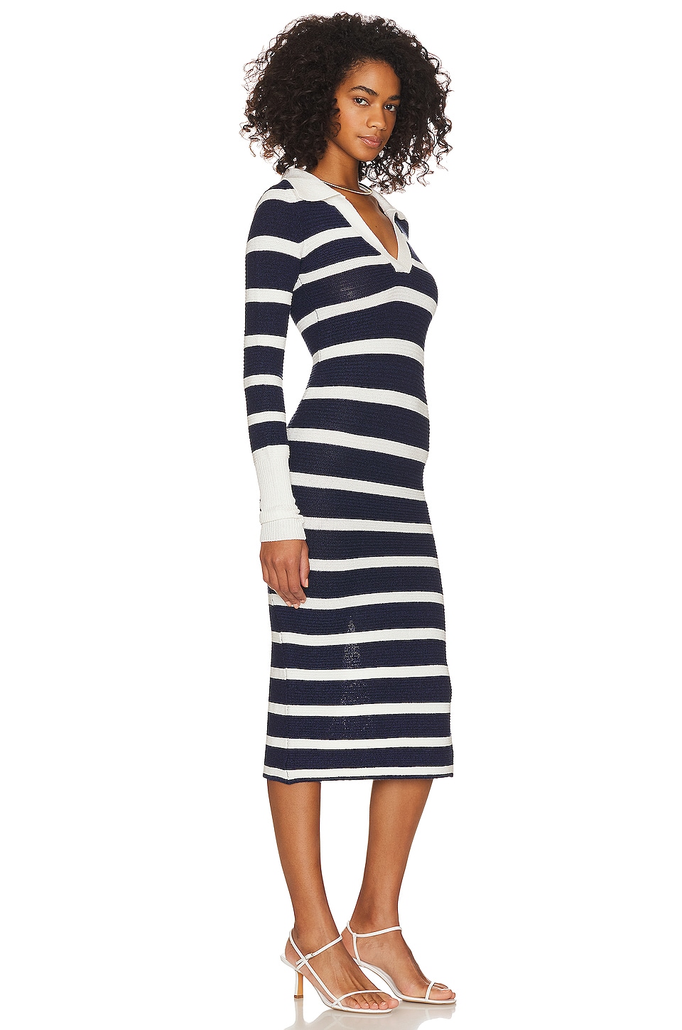 Arlie Striped Midi Knit Dress
