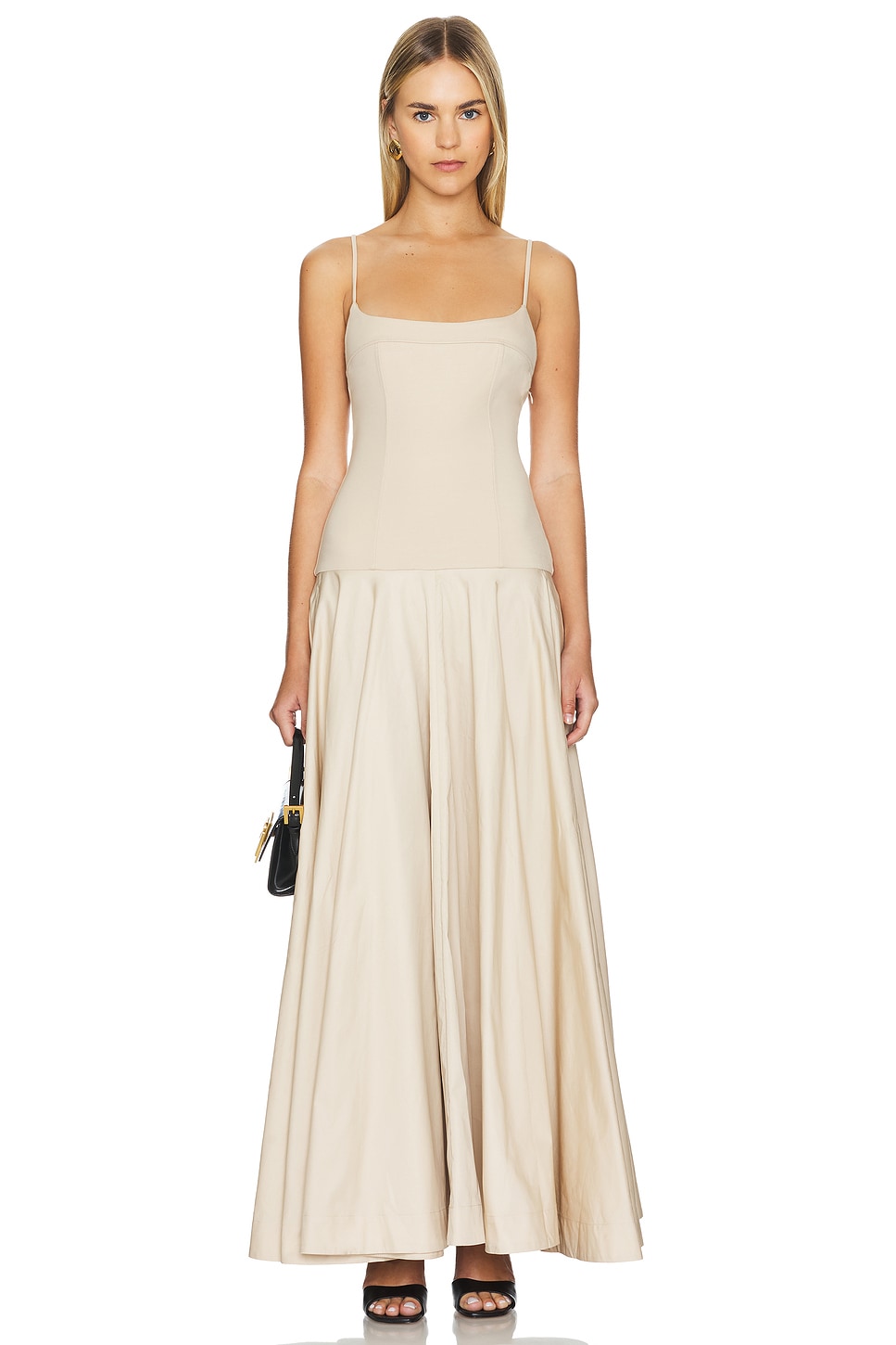 L'Academie by Marianna Laure Maxi Dress in Light Beige | REVOLVE