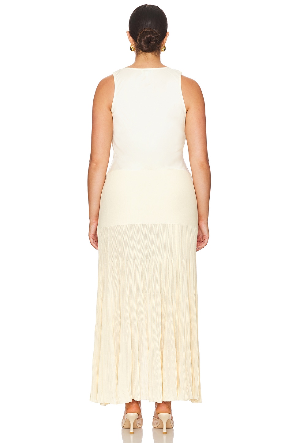 blue wedding guest maxi dress Zapaka Women Wedding Party Guest Dress White Blue Flower Pleated Spaghetti Straps A Line Bridesmaid Dress, White Blue Flower / US26W