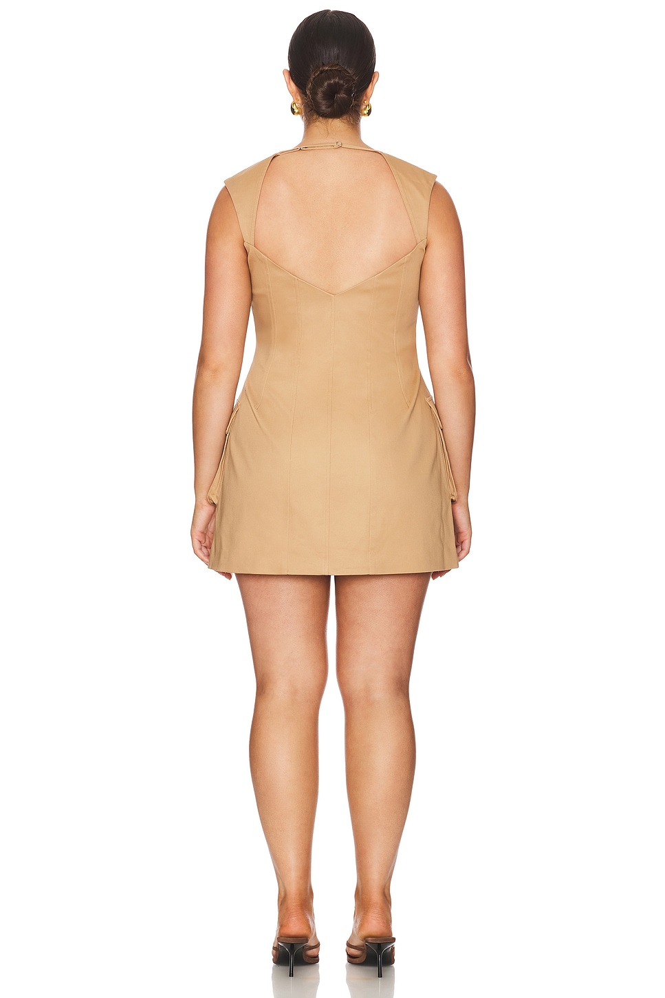 by Marianna Ashleigh Stretch Cotton Cargo Mini Dress