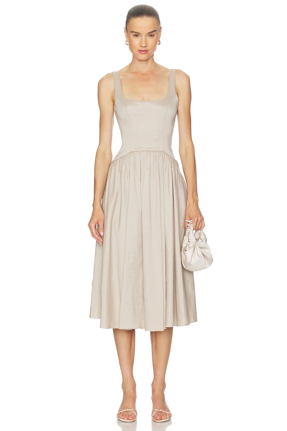 Maricel Midi Dress in Taupe View 1 of 3