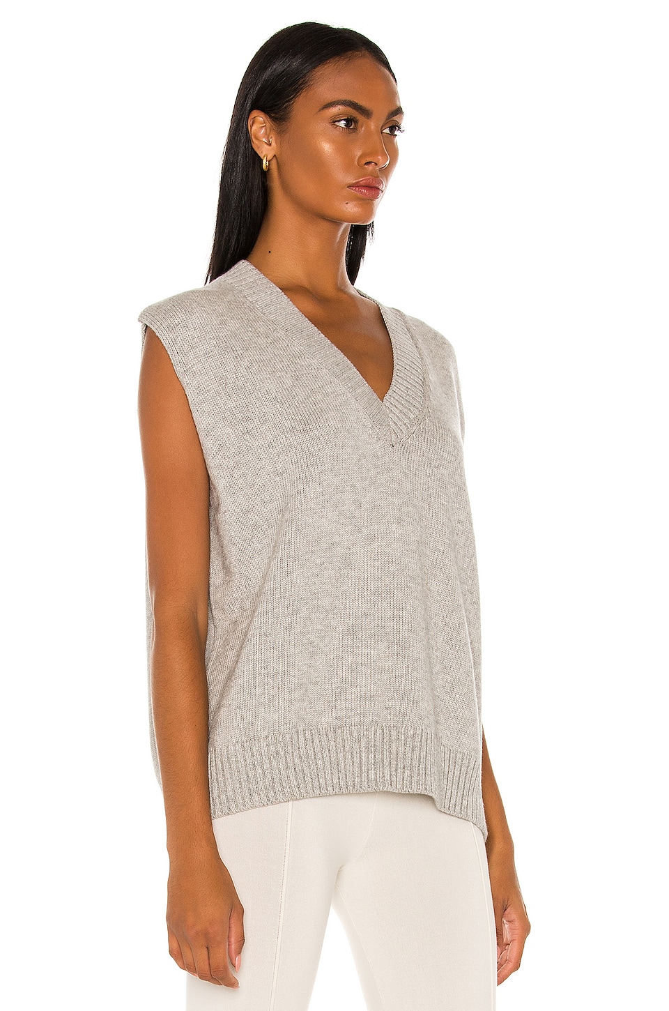 L'Academie Oversized Sweater Vest in Heather Grey