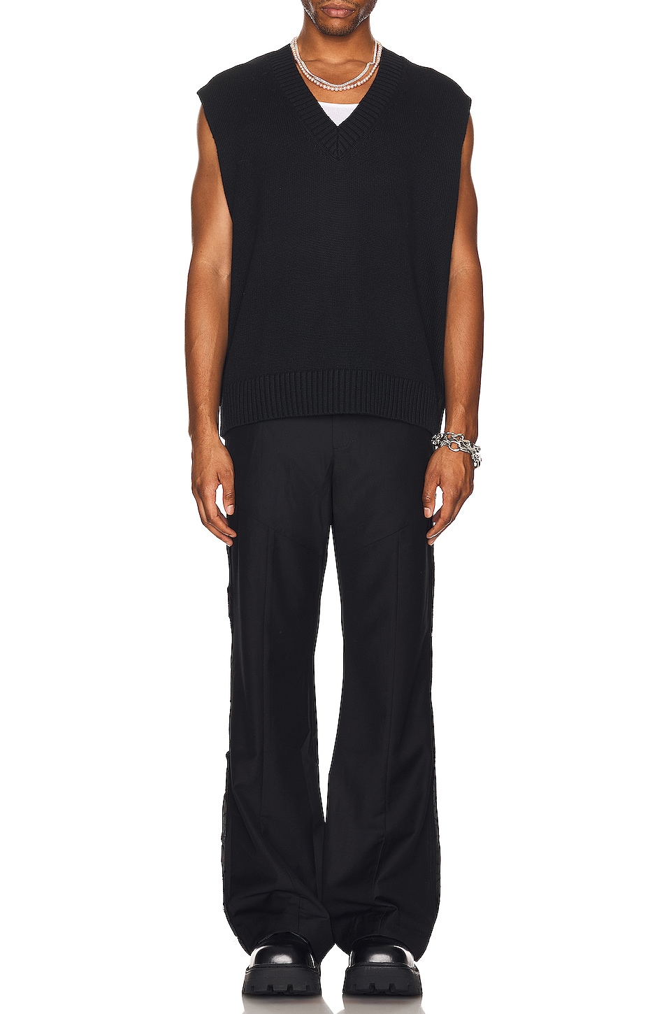 Revolve - L'Academie Oversized Sweater Vest in Black newest