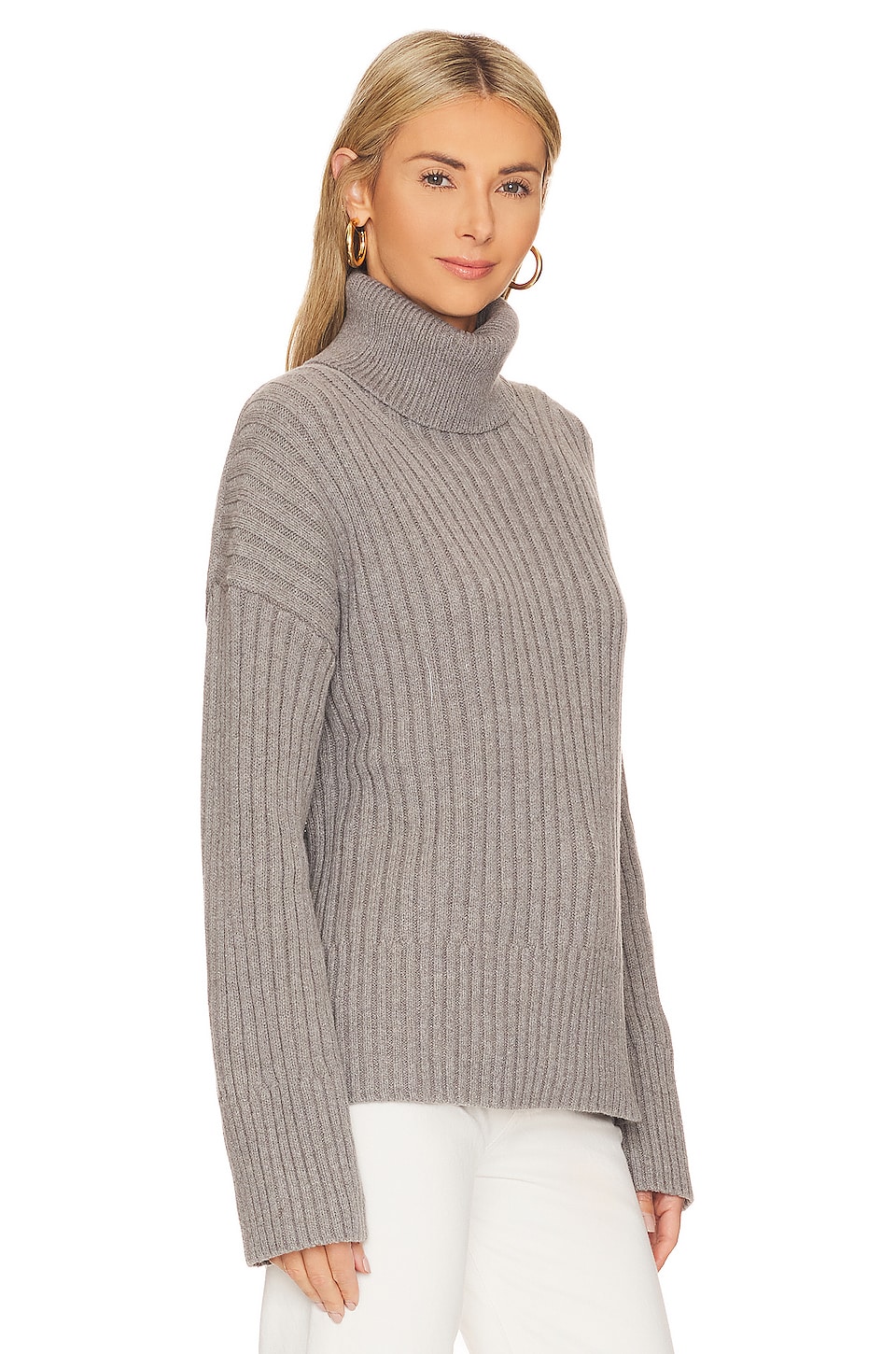 L'Academie Amias Turtleneck in Heather Grey