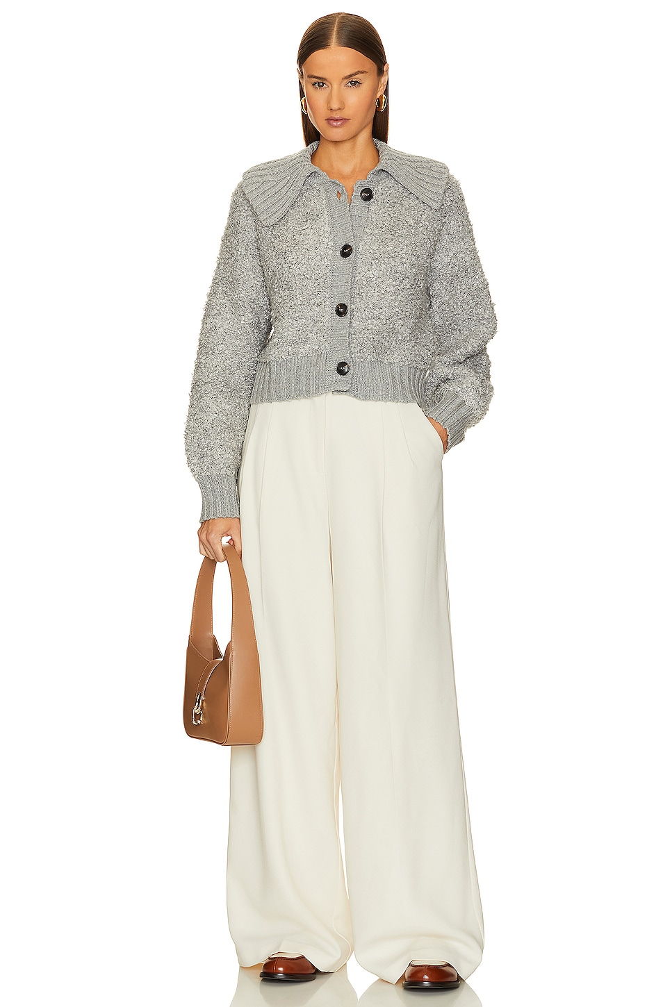 kaileigh azaria knit dress L'Academie Lavey Cardigan in Heather Grey Shoes-Stiletto