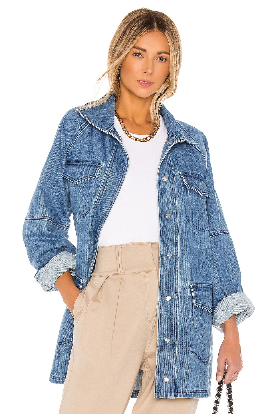 L'Academie The Camillei Jacket in Indigo Blue