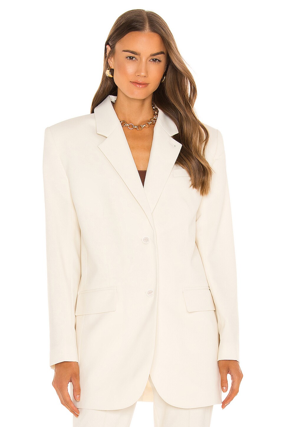L'Academie Carti Oversized Blazer in White
