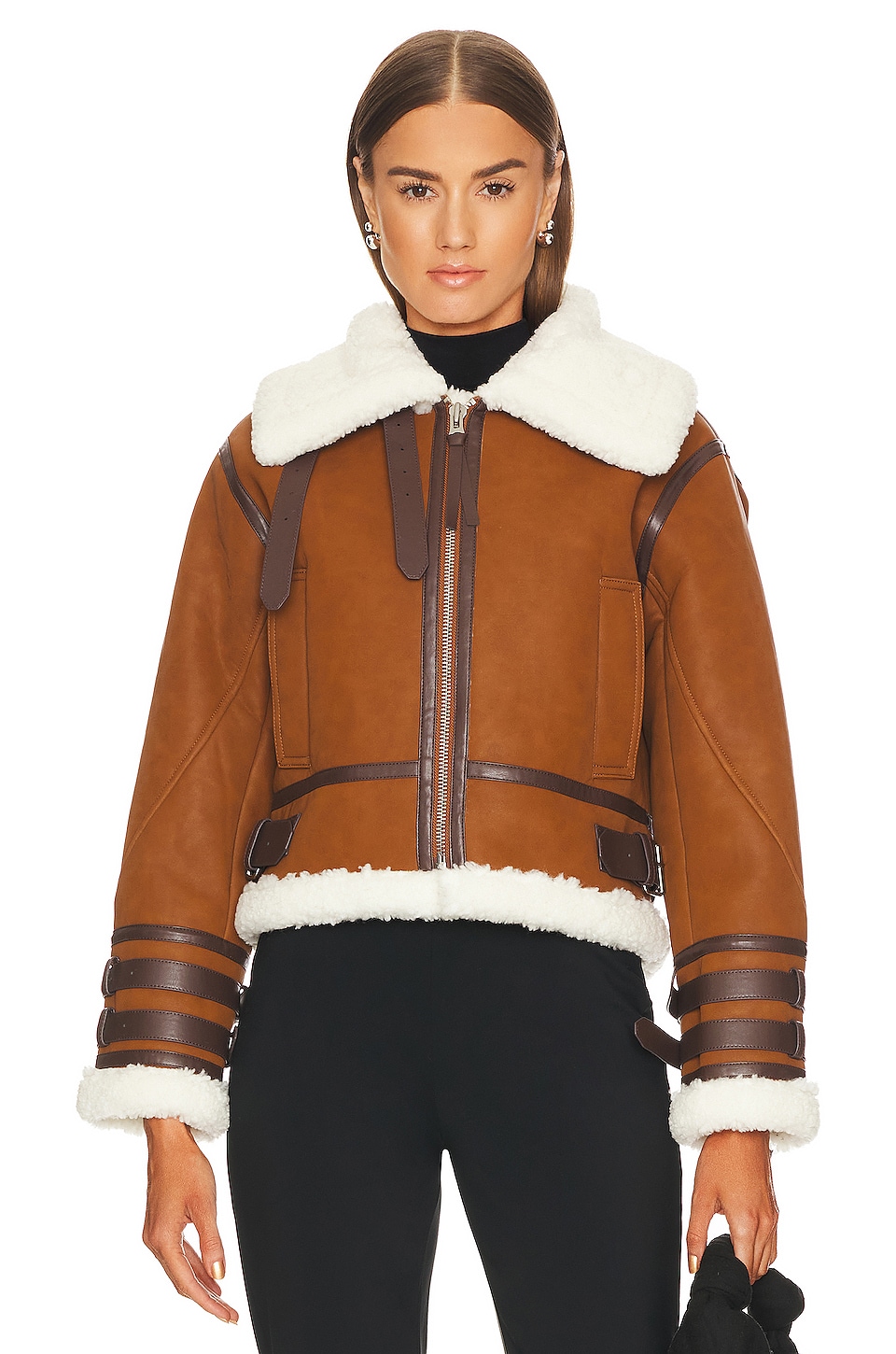 L'Academie x Marianna Hewitt Benton Jacket in Dark Brown