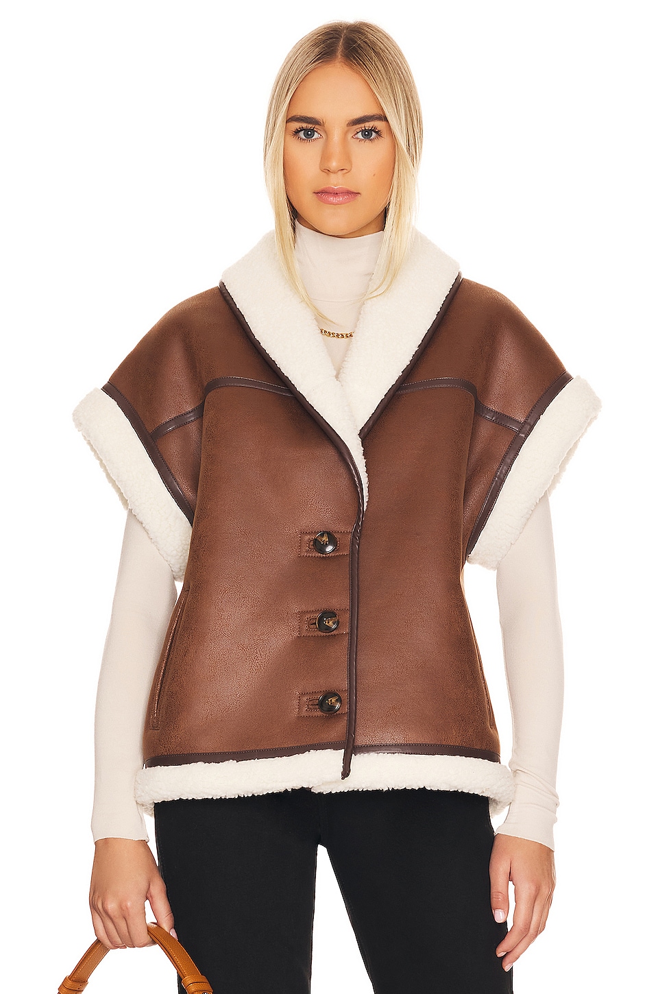 L'Academie Miri Vest in Dark Brown