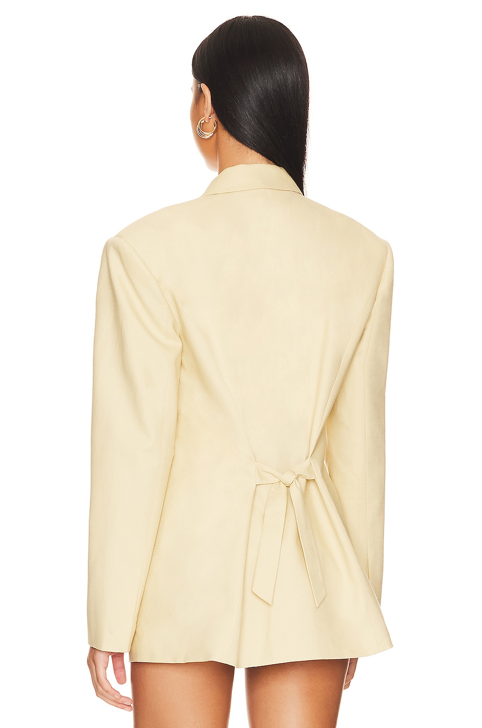 L'Academie Stretch Linen Boyfriend Blazer thumbnail