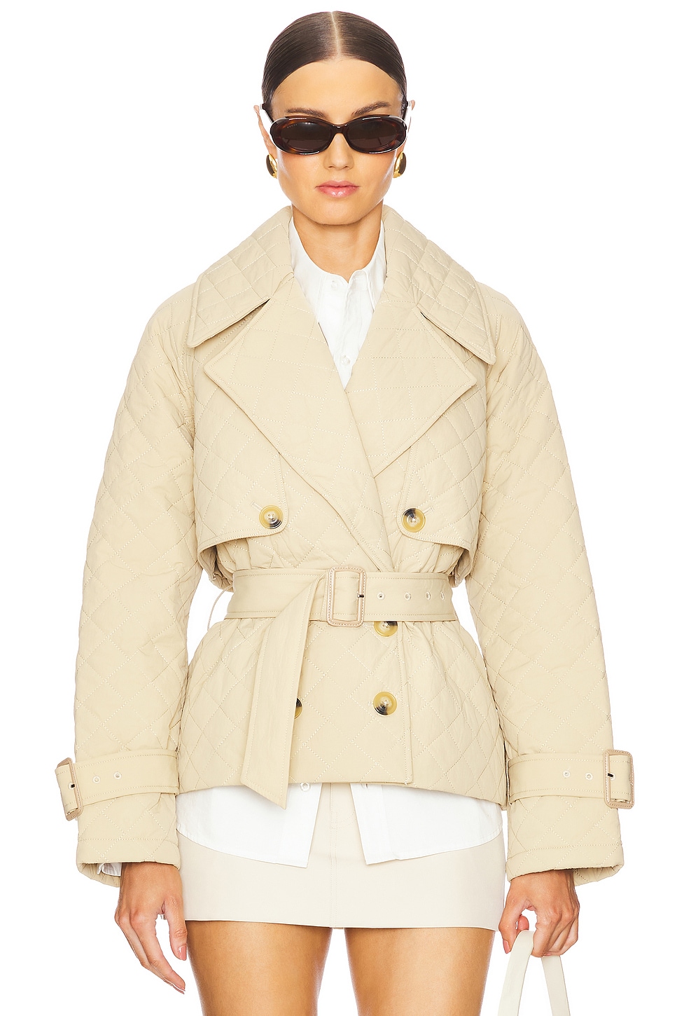L'Academie by Marianna Abbey Jacket in Beige