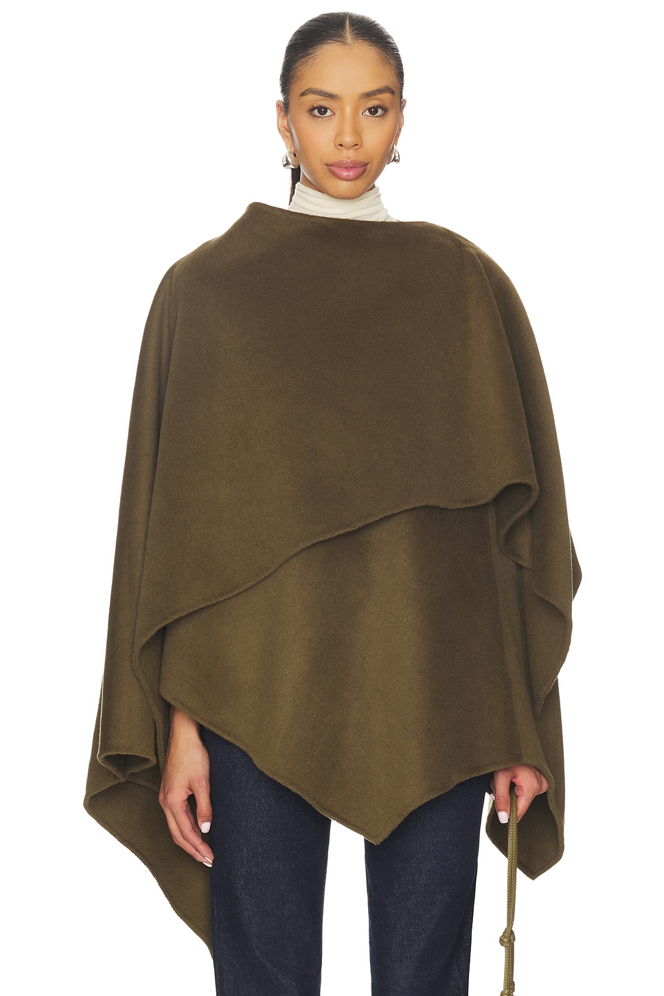 L'Academie By Marianna Kye Wool Cape in Olive | REVOLVE