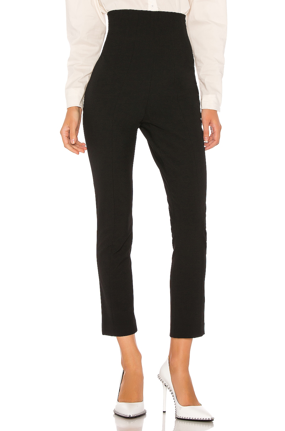 L'Academie Power Hi Waist Cigarette Pant in Black | REVOLVE