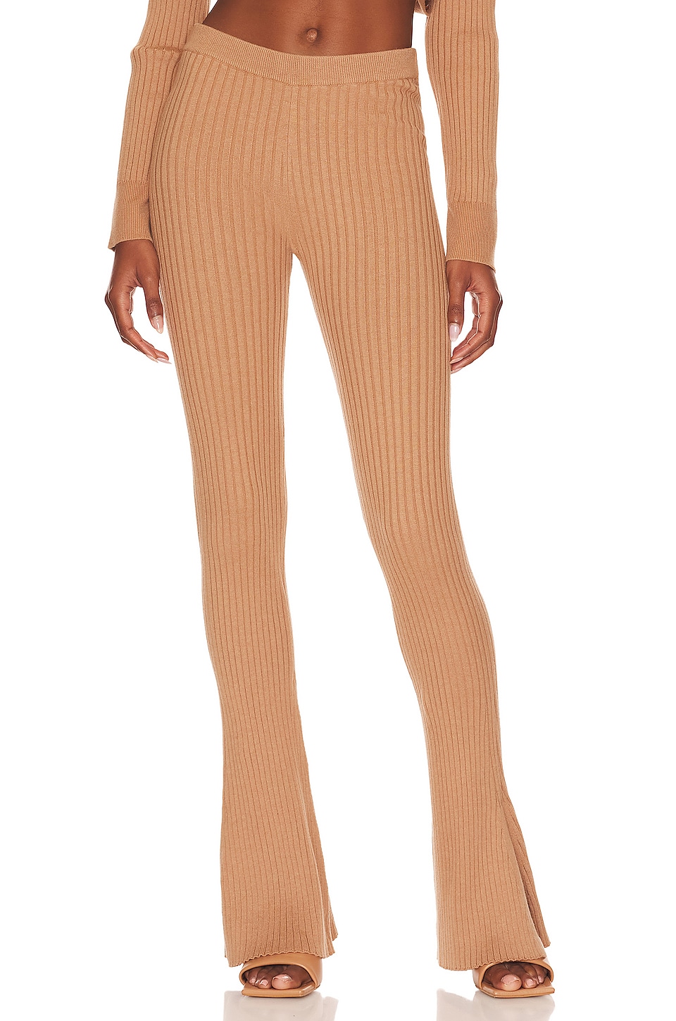 L'Academie Connelly Rib Pant in Camel