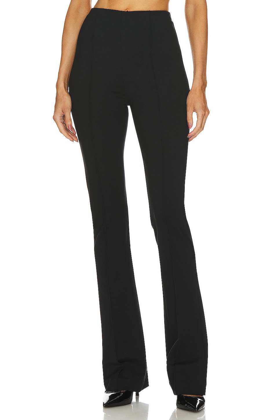 EB Denim Split Hem Leggings in Black