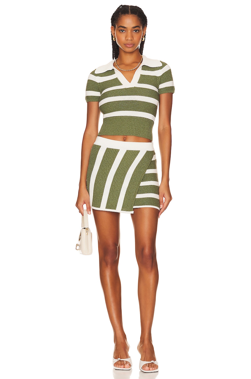 Drea Striped Knit Mini Skirt