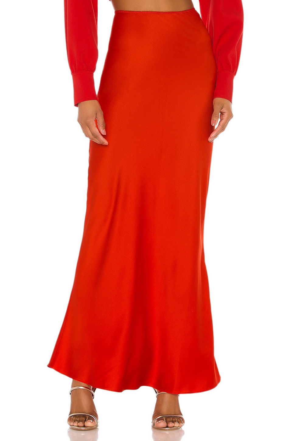 next red maxi skirt