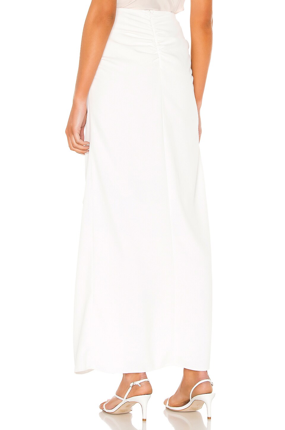 L'Academie The Rachela Maxi Skirt in White | REVOLVE