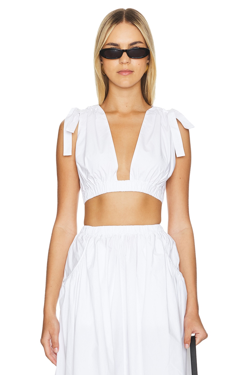 L'Academie newest The Amarine Top in White Size Small