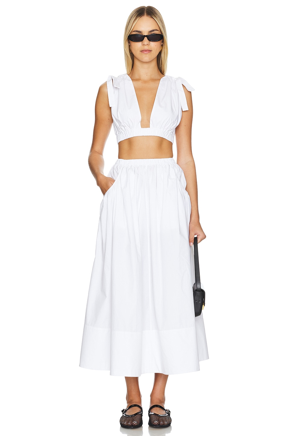 L'Academie by Marianna Arman Poplin Crop Top